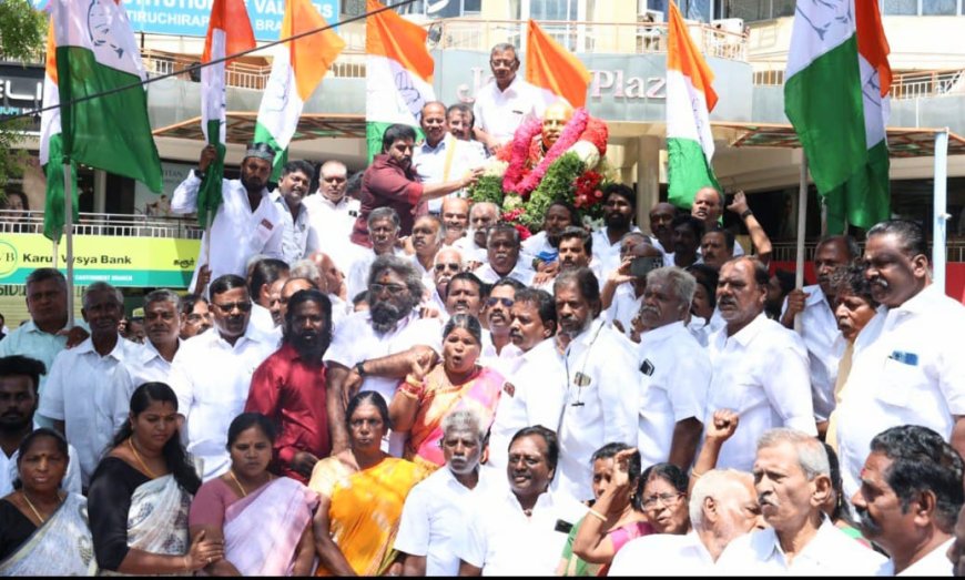 13-ஆம் ஆண்டு நினைவு நாள் : எல்.அடைக்கலராஜ் சிலைக்கு காங்கிரசார் மரியாதை : ஜோசப் லூயிஸ் அடைக்கலராஜ் தலைமையில் நிர்வாகிகள் பங்கேற்பு