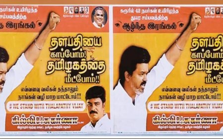 தளபதியை காப்போம்! தமிழகத்தை மீட்போம்! விழுப்புரத்தில் விஜய்க்கு ஆதரவாக போஸ்டர்கள்