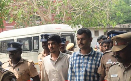 நகைக் கடை மேலாளரை தாக்கி 10 கிலோ தங்கம் கொள்ளை : திருச்சி நீதிமன்றத்தில் குற்றவாளிகள் 7 பேர் ஆஜர் : போலீஸ் காவலில் எடுத்து விசாரிக்க அனுமதி