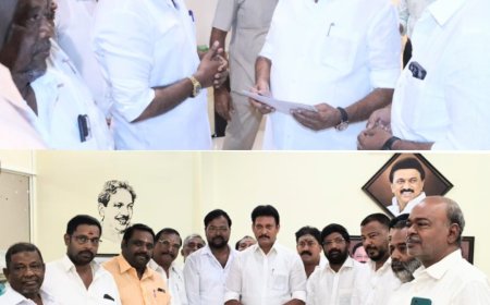 காந்தி மார்க்கெட் பிரச்சனை : அமைச்சருடன்  காந்தி மார்க்கெட் அனைத்து வியாபார சங்கங்களின் கூட்டமைப்பின் நிர்வாகிகள் சந்திப்பு