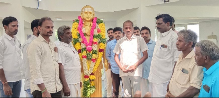 தியாகராஜ பாகவதர் நினைவு நாள் : தமிழ்நாடு விஸ்வகர்மா கைவினைஞர்கள் சங்கத்தினர் மரியாதை