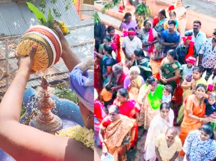 திருச்சி கீழசிந்தாமணி ஓடத்துறை பவளமலை மகா மாரியம்மன் கோவில் கும்பாபிஷேகம் : ஏராளமான பக்தர்கள் சாமி தரிசனம்