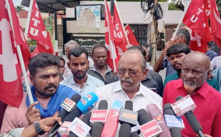 லேபர் கோடு திருத்த மசோதாவை திரும்ப பெற வலியுறுத்தி சி. ஐ.டி.யு கண்டன ஆர்ப்பாட்டம்