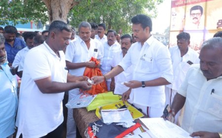 என் வாக்கு சாவடி வெற்றி வாக்குச்சாவடி பரப்புரையை அமைச்சர் அன்பில் மகேஸ் பொய்யாமொழி தொடங்கி வைத்தார்