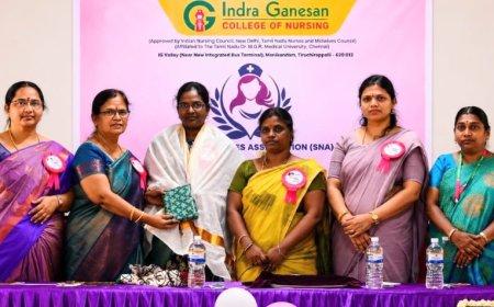 திருச்சி இந்திரா கணேசன் செவிலியர்  கல்லூரியில் செவிலியர் தின விழா
