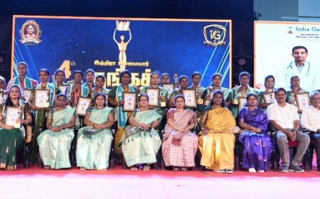 இந்திரா கணேசன் கல்லூரியில் இந்திரா அம்மையார் தங்கத் தாரகை  விருது வழங்கும் விழா