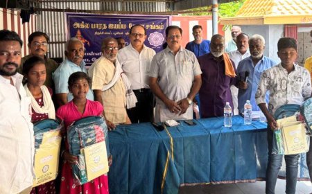 அகில பாரத ஐயப்ப சேவா சங்கம் திருச்சி மாவட்ட யூனியன் சார்பாக முசிறி பகுதியில் உள்ள பள்ளி மாணவ, மாணவிகளுக்கு உபகரணங்கள் வழங்கல்