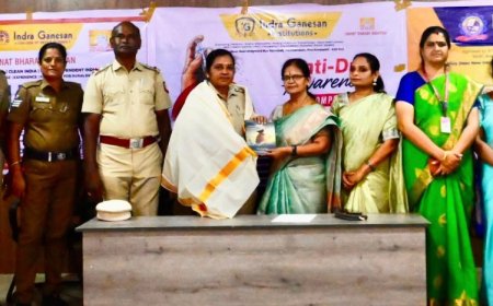 திருச்சி இந்திரா கணேசன் கல்வி நிறுவனங்களின் உன்னத் பாரத் அபியான் பிரிவு சார்பில் போதைப்பொருள் விழிப்புணர்வு நிகழ்ச்சி
