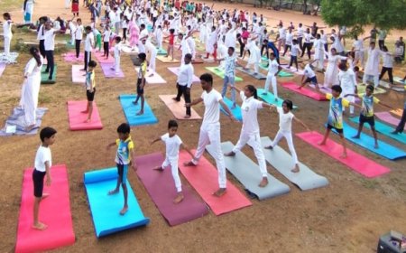 திருச்சி அண்ணா விளையாட்டு அரங்கில் சர்வ தேச யோக தின விழா