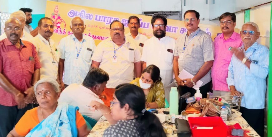 அகில பாரத ஐயப்ப சேவா சங்க திருச்சி மாவட்ட யூனியன், மதுரை அரவிந்த் கண் மருத்துவமனை மற்றும் அகில பாரத ஐயப்ப சேவா சங்கம் கருமண்டபக் கிளை இணைந்து நடத்திய  இலவச கண் பரிசோதனை முகாம்