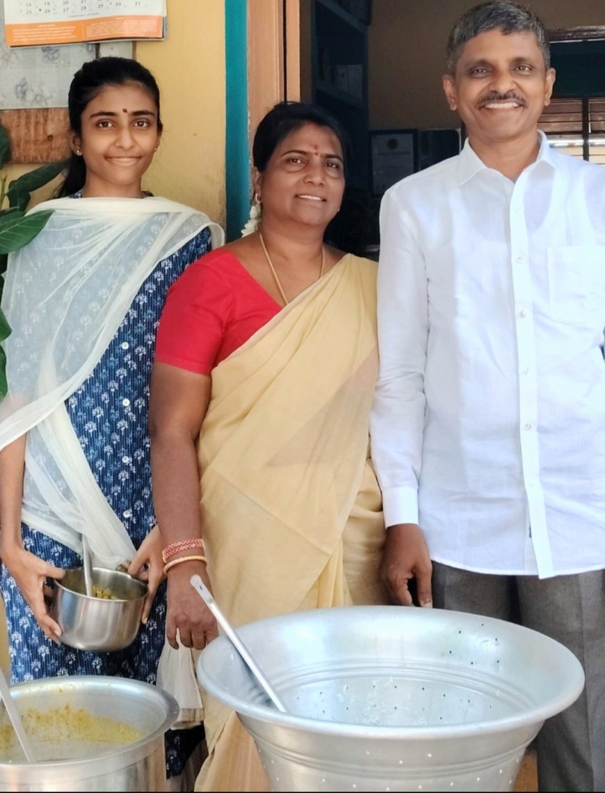 திருச்சியில் அன்றாடம் அன்னதானம் வழங்கும் குடும்பத்தினர்