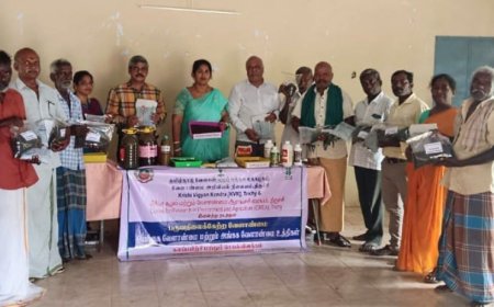 திருச்சி அந்தநல்லூர் வட்டாரம் கொடியாலம் கிராமத்தில் பருவ நிலைக்கேற்ற இயற்கை வேளாண்மை பயிற்சி
