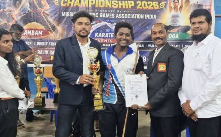 புதுச்சேரியில் நடைபெற்ற திறந்தவெளி சர்வதேச அளவிலான சிலம்ப போட்டியில் UTJ ஸ்போர்ட்ஸ் அகாடமி மாணவர்கள் வெற்றி பெற்று சாதனை