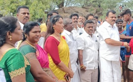 திருச்சி எடமலைப்பட்டி புதூரில் பள்ளி சிறுவர்களுக்கு கபடி போட்டி : மாநகர் மாவட்ட அதிமுக செயலாளர் கார்த்திகேயன் தொடங்கி வைத்தார்