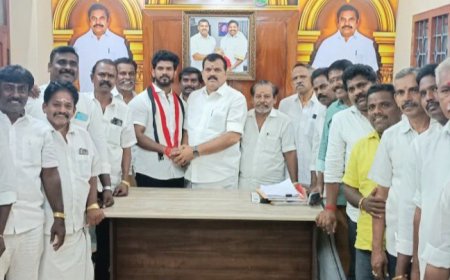 தவெக சென்ற மாவட்ட நிர்வாகியை தட்டித் தூக்கிய மாவட்ட செயலாளர் கார்த்திகேயன் : தவெகவினர் அதிர்ச்சி