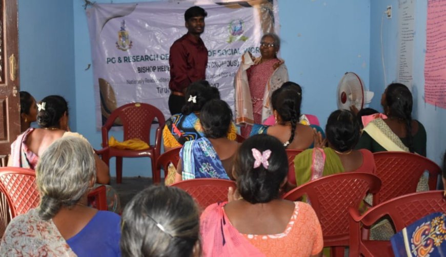 பிஷப் ஹீபர் கல்லூரியின்  சமூகப் பணித்துறை மற்றும் WE Trust அமைப்பு சார்பில் கன்னங்குடி கிராமத்தில் அசோலா சாகுபடி பயிற்சி முகாம்