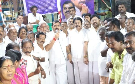 திருச்சி கிழக்குத் தொகுதி இடைத்தேர்தலில் மக்களுக்கு யார் நன்மை செய்வார்கள் என்பதை உணர்ந்து வாக்களிக்க வேண்டும் : மாநகர் மாவட்ட அதிமுக செயலாளர் கார்த்திகேயன் பேச்சு