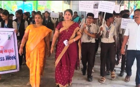 திருச்சி மாவட்டம் சிறுகமணி வேளாண்மை அறிவியல் நிலையம் சார்பில் பார்த்தீனியம் விழிப்புணர்வு முகாம் மற்றும் பேரணி