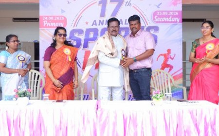 திருச்சி இரட்டை வாய்க்கால் அமிர்த வித்யாலயம்  பள்ளியில் 17 ஆம் ஆண்டு விளையாட்டு தின விழா