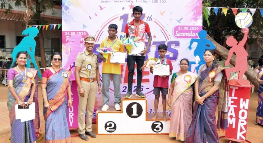 திருச்சி இரட்டை வாய்க்கால் அமிர்த வித்யாலயம் உயர்நிலைப் பள்ளியில் 17 ஆம் ஆண்டு விளையாட்டு தின விழா