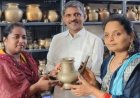 தமிழர் கலாச்சாரத்தை எடுத்துரைக்கும் வகையில் இல்லத்திலேயே புழங்கு பொருட்கள் காட்சியத்தை அமைத்துள்ள குடும்பத்தினர் : காட்சியகத்தை  பார்வையிட்ட இந்திரா கணேசன் லயன்ஸ் சங்கத்தினர்