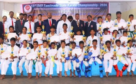 தமிழ்நாடு கராத்தே சாம்பியன்ஷிப் போட்டி : பொதுச் செயலாளர்  சிஹென் ராஜசேகர் ஏற்பாட்டில் தேசிய போட்டிக்கு வீரர்கள் தேர்வு