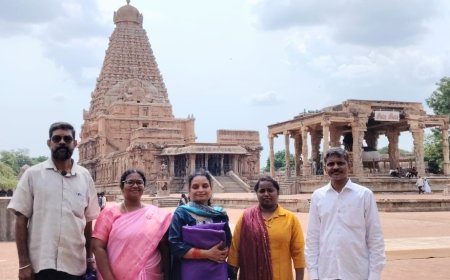 தஞ்சைப் பிரகதீஸ்வரர் கோயில்  வரலாற்றைத் தேடி ஒரு அடி பாரம்பரிய பயணம்