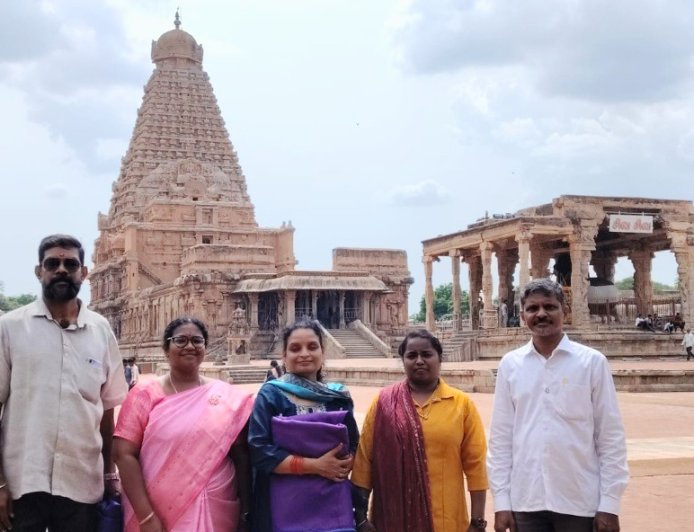 தஞ்சைப் பிரகதீஸ்வரர் கோயில்  வரலாற்றைத் தேடி ஒரு அடி பாரம்பரிய பயணம்