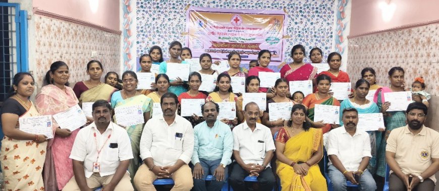 ஜெனிவா ஒப்பந்த தினம் மற்றும் தையல் பயிற்சி சான்றிதழ் வழங்கும் விழா