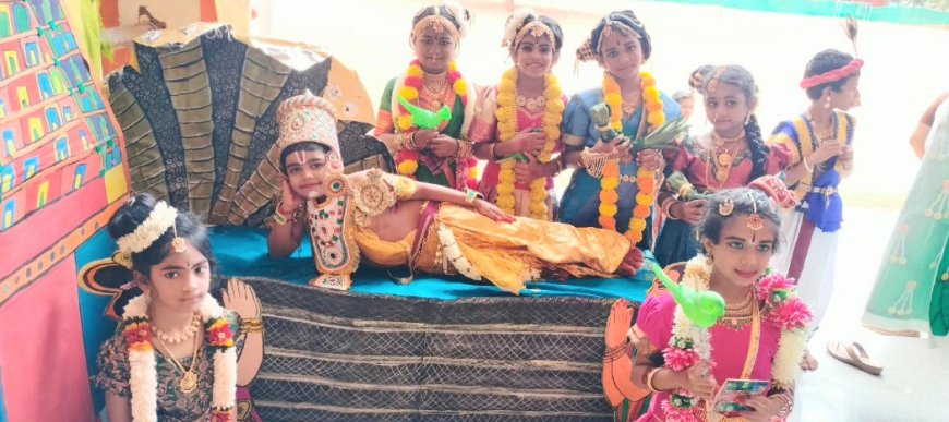 திருச்சி ரெட்டை வாய்க்கால் அமிர்த வித்யாலயம் பள்ளியில் கிருஷ்ண ஜெயந்தி விழா