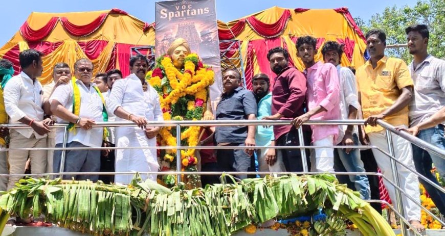 சுதந்திரப் போராட்ட தியாகி கப்பலோட்டிய தமிழன் வ.உ.சியின் பிறந்தநாள் விழா : தமிழ்நாடு முத்தரையர் முன்னேற்ற சங்கம் சார்பில் மாலை அணிவித்து மரியாதை